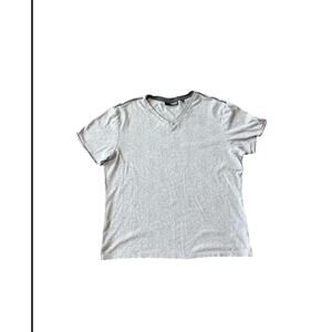 Murano Liquid Luxury Slim Fit V Neck Gray/Dark Gray Geometric Shapes Large